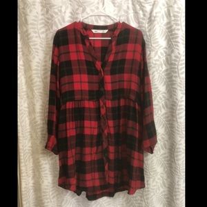 Zara Red Plaid Dress